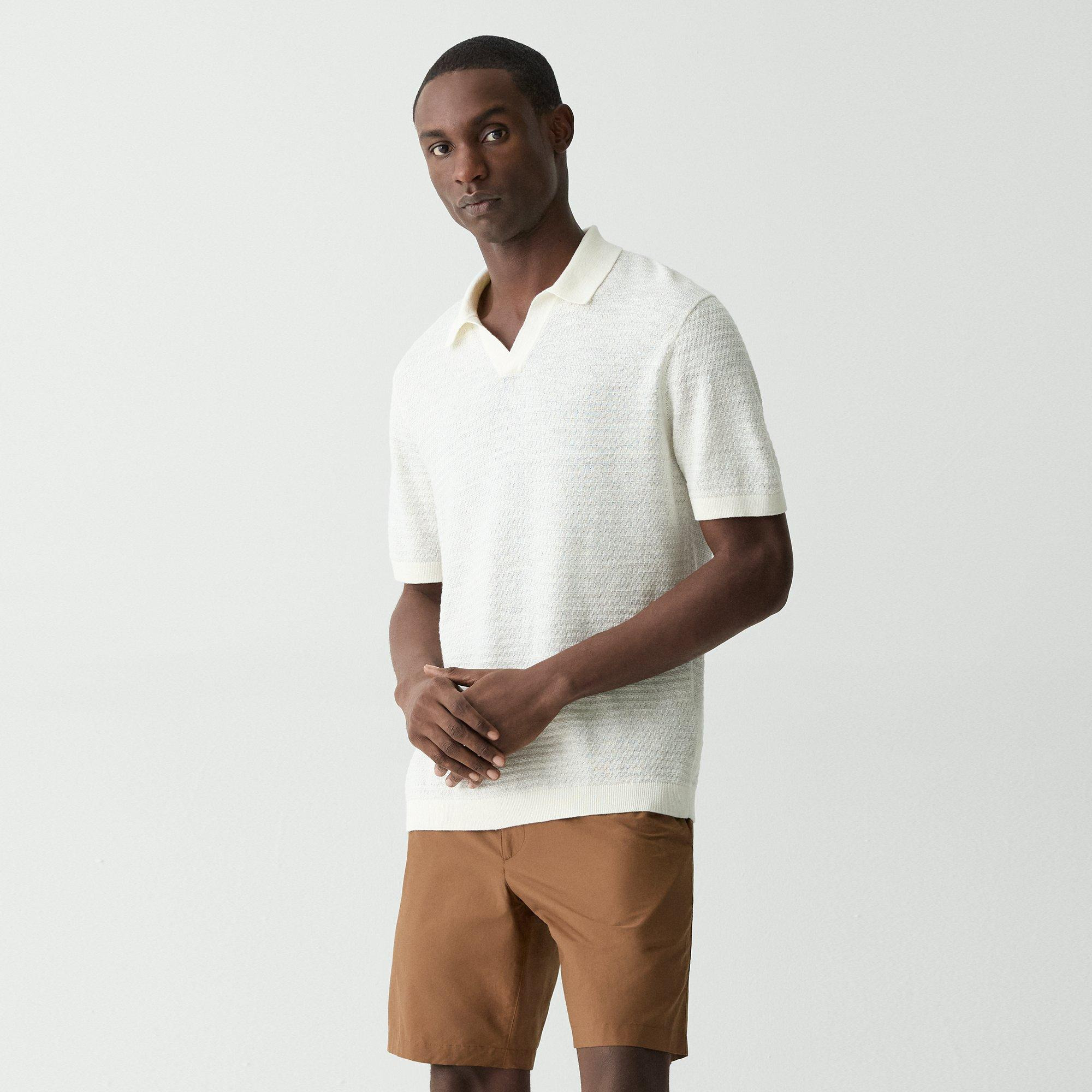 Brenan Polo Shirt in Pacific Linen - 3