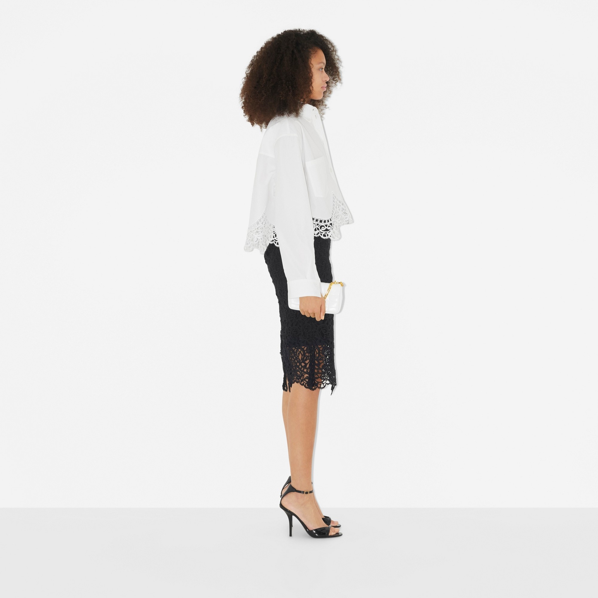 Macramé Lace Pencil Skirt - 3