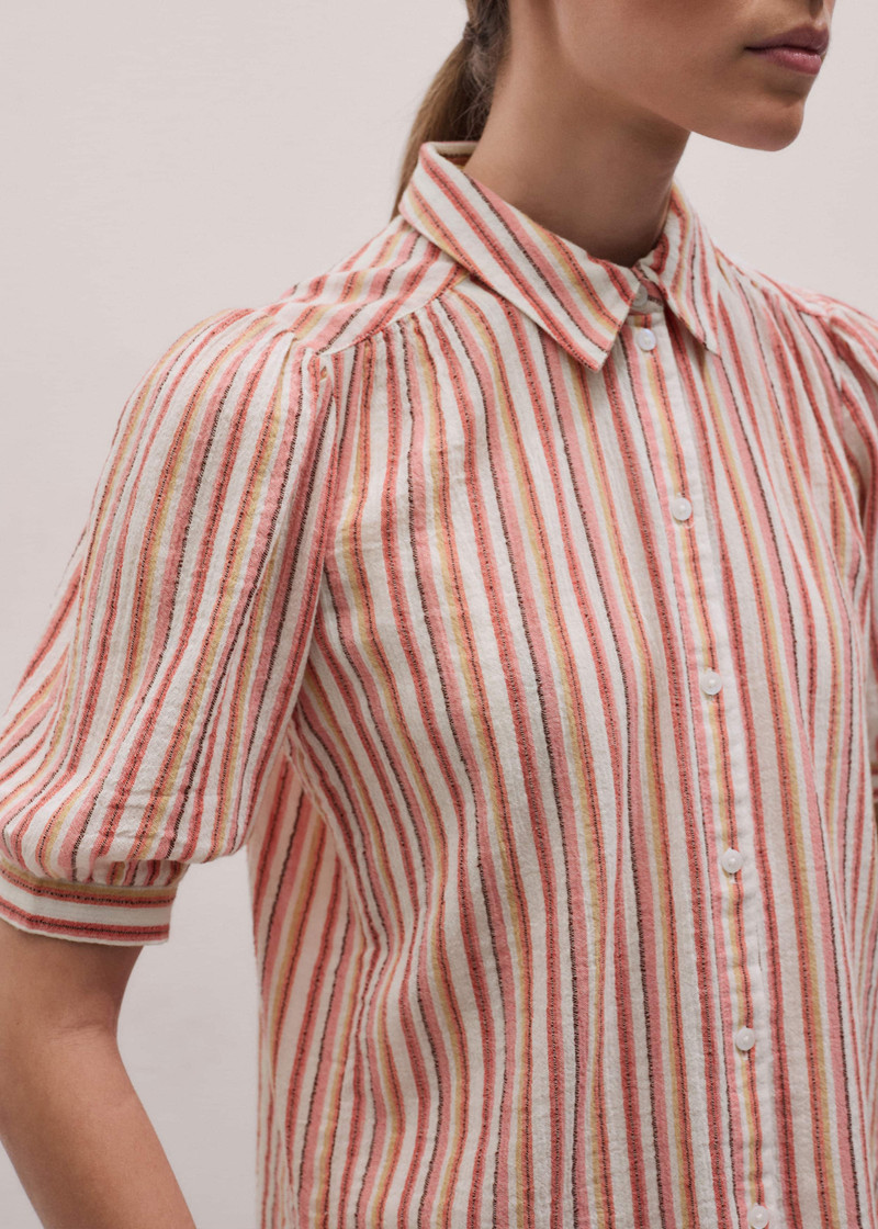 ME+EM Cotton Stripe Summer Blouse outlook