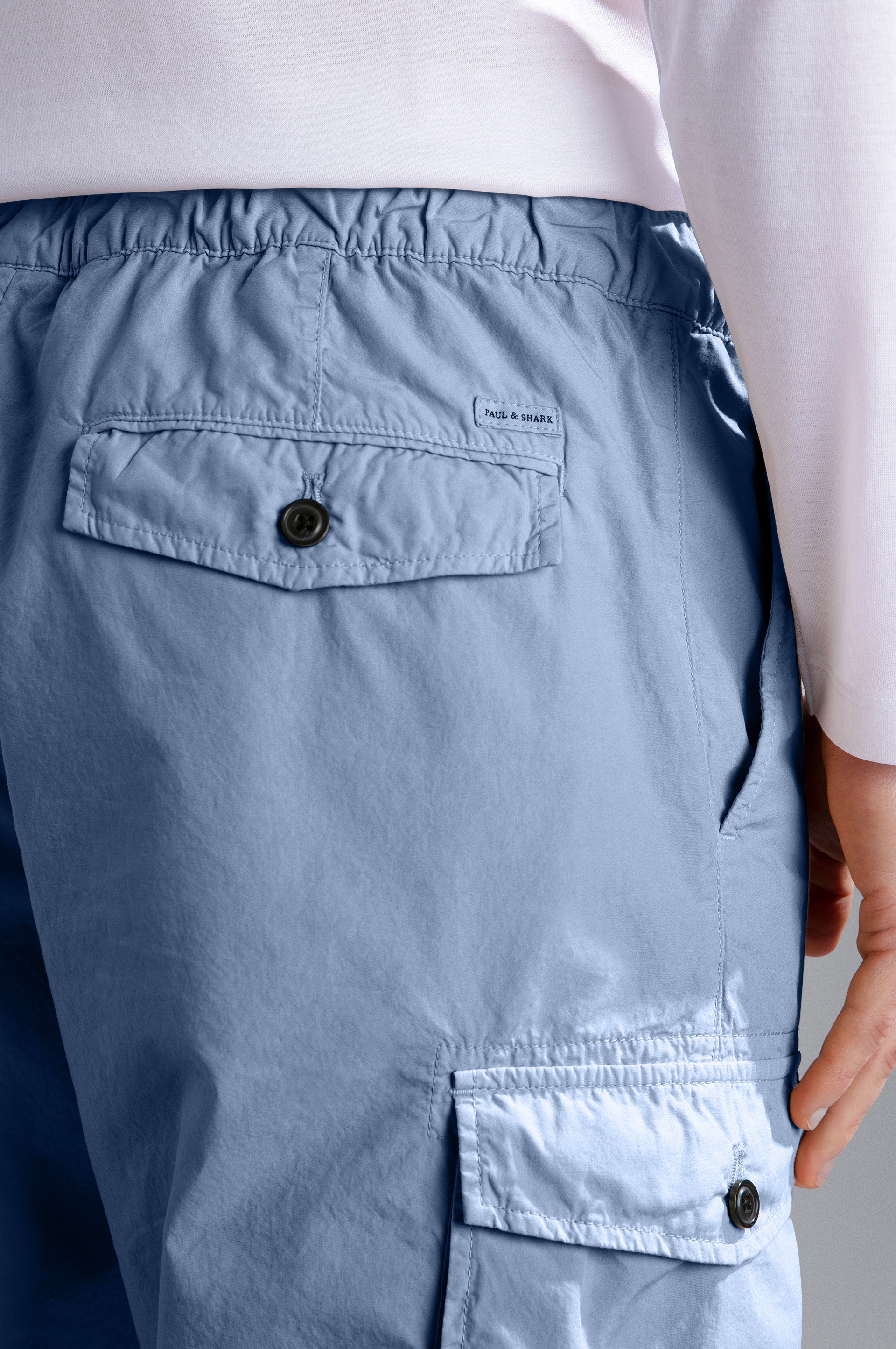 ULTRA-LIGHT POPLIN COTTON CARGO SHORTS - 4