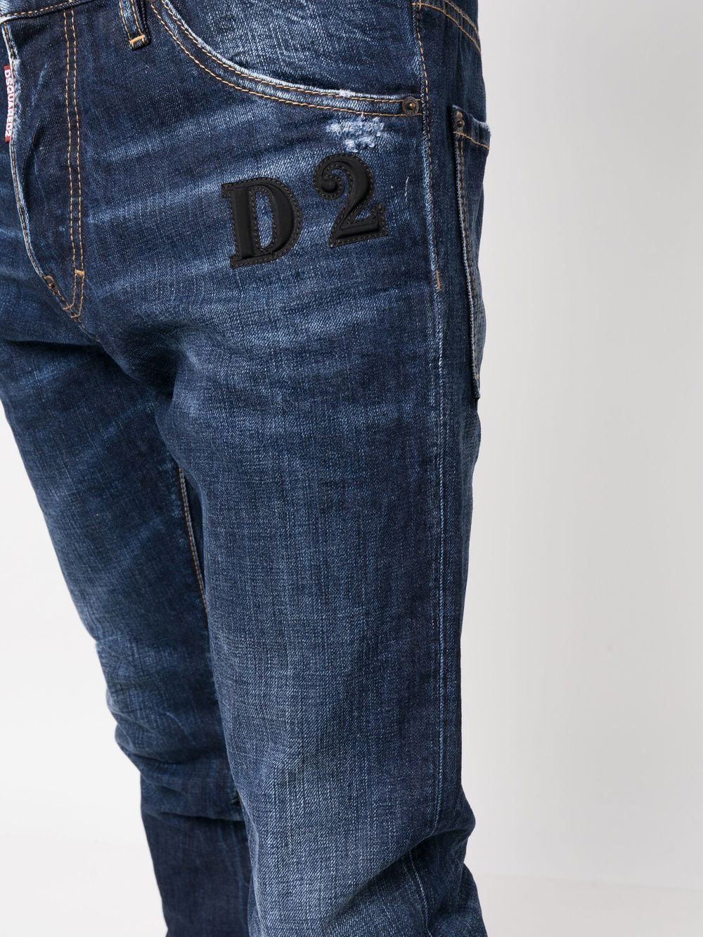 slim-cut denim jeans - 5