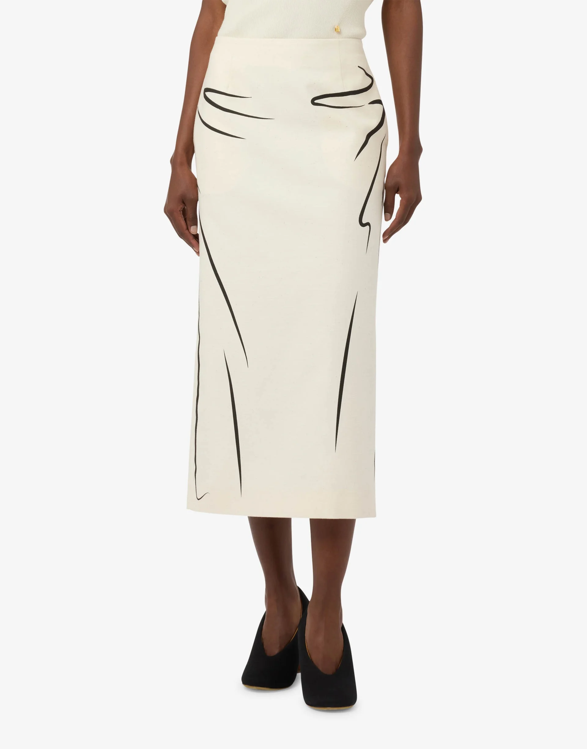 PRINTED COTTON SKIRT - 1