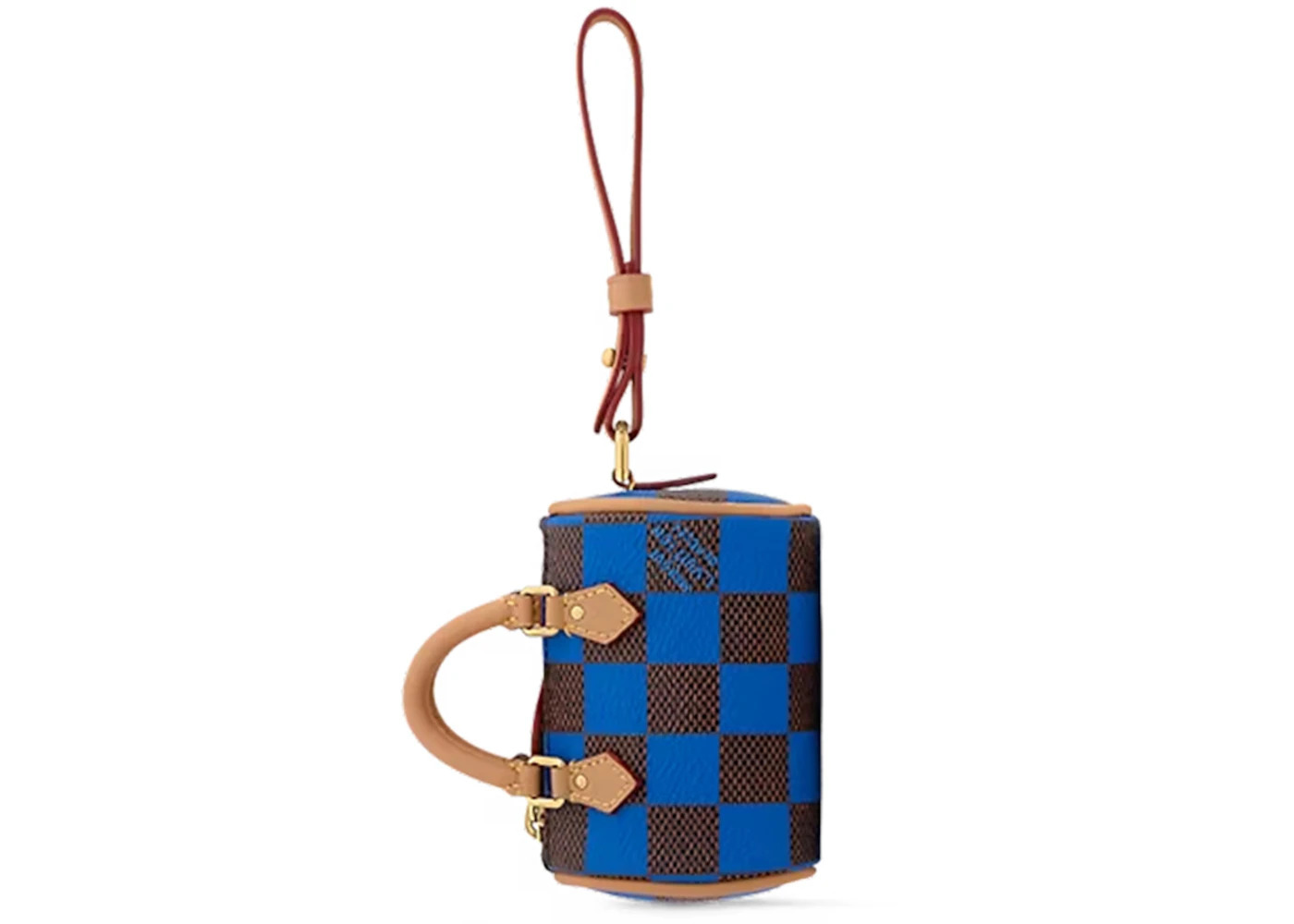 Louis Vuitton Damier Pop Mini Speedy Bag Charm Blue - 2