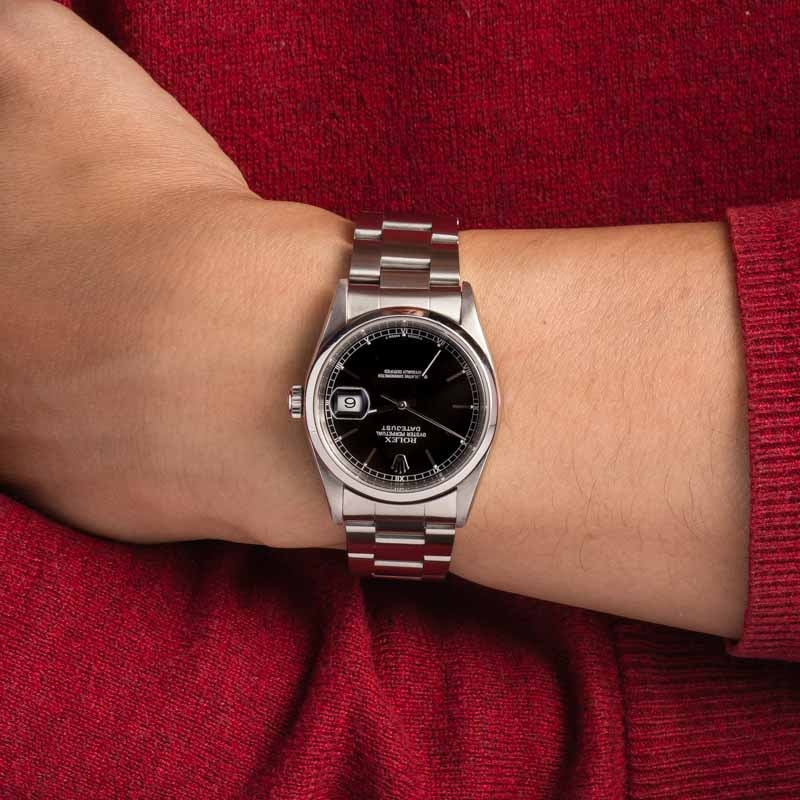 Pre-Owned Rolex Datejust 16200 Black Dial - 5