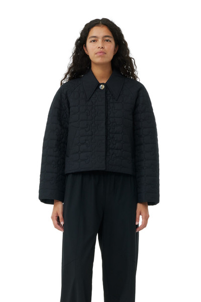 GANNI BLACK SHORT QUILT JACKET outlook