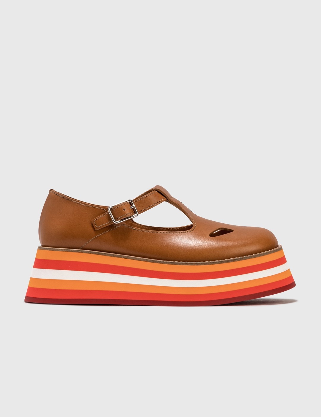 SMOOTH LEATHER T-BAR SHOES - 1