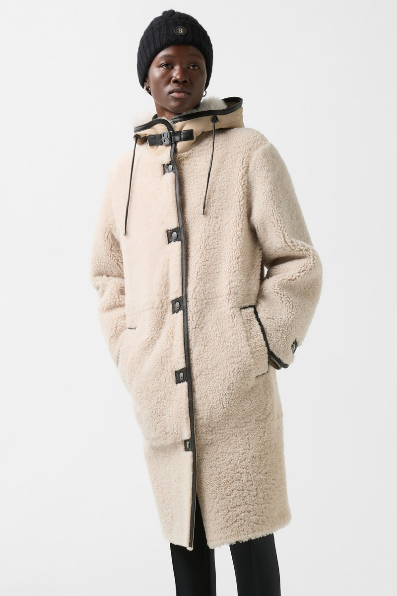 Polina Lambskin coat in Beige 1