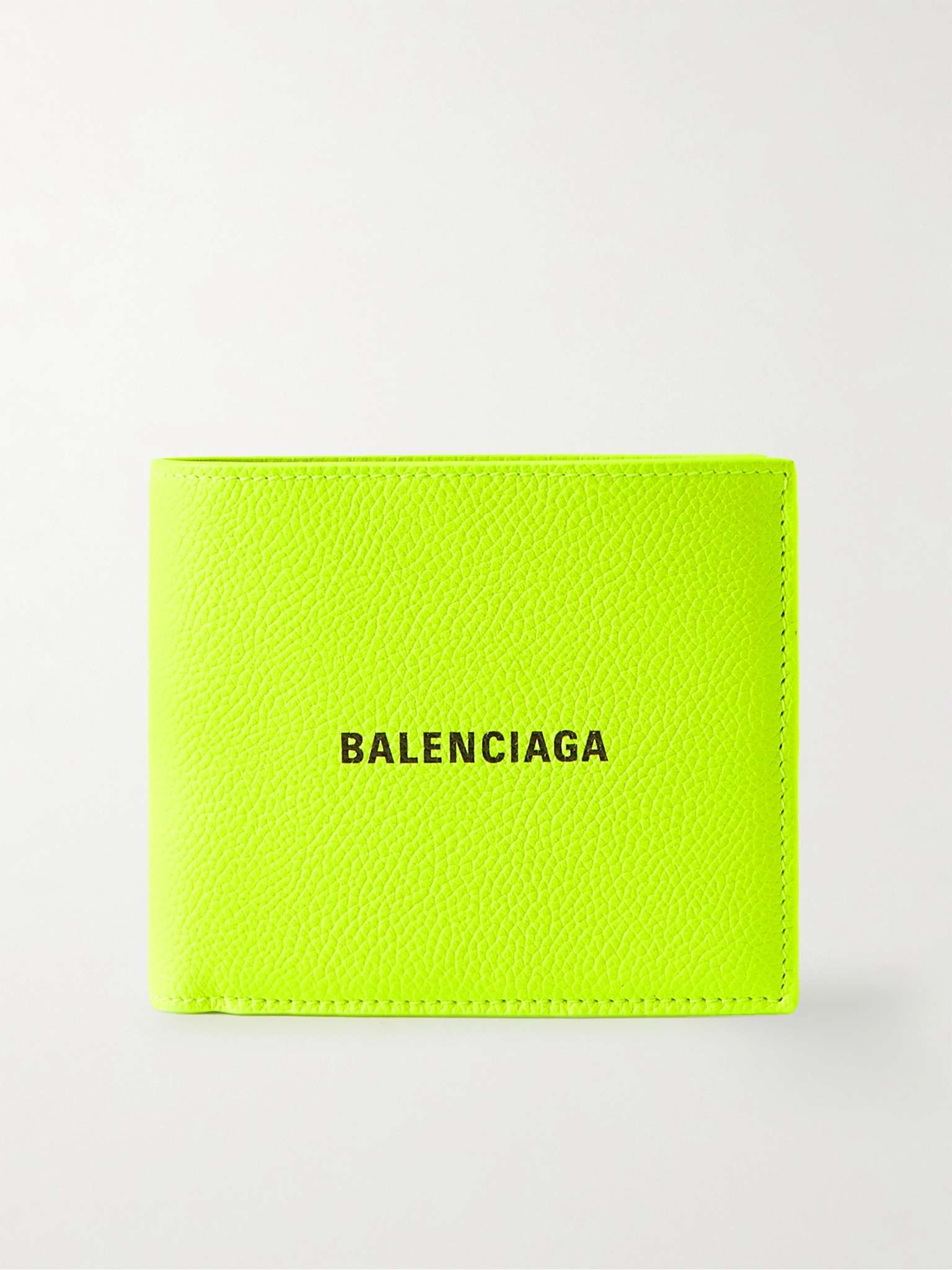 Logo-Print Full-Grain Leather Billfold Wallet - 1