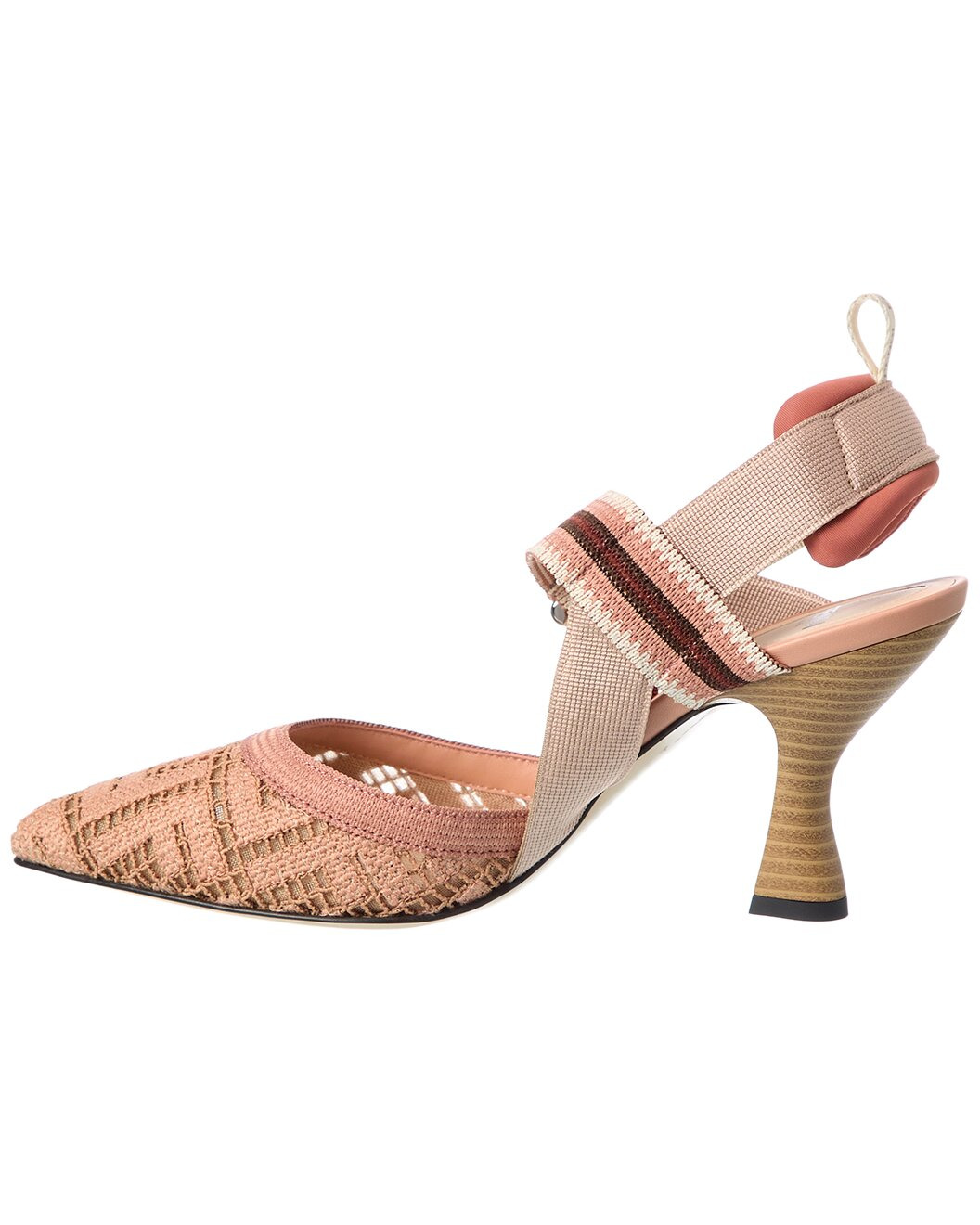 FENDI Colibri FF Embroidered Slingback Pump - 2