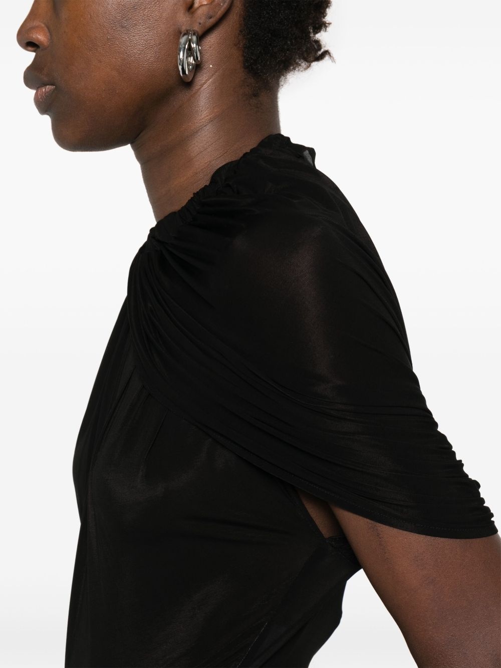 cape-effect halterneck bodysuit - 5