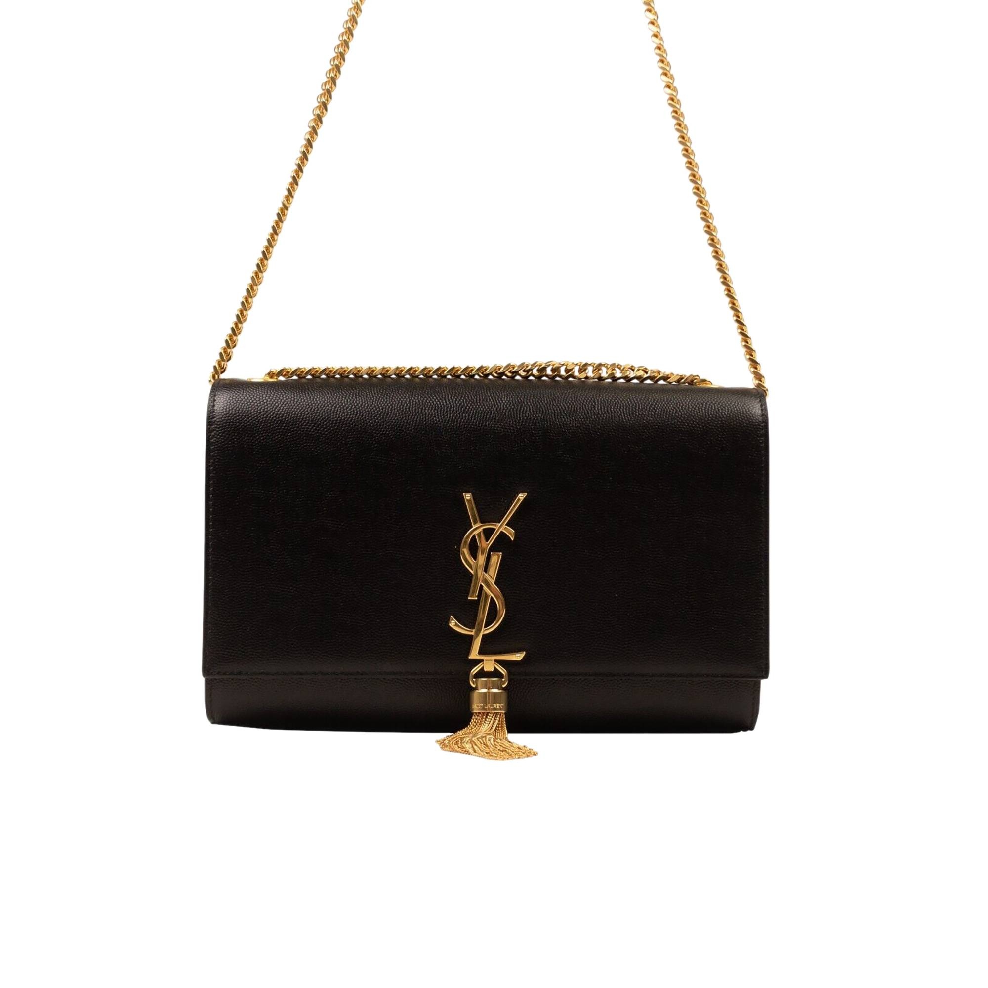 Saint Laurent Kate Tassel Medium Chain Bag 'Black' - 3