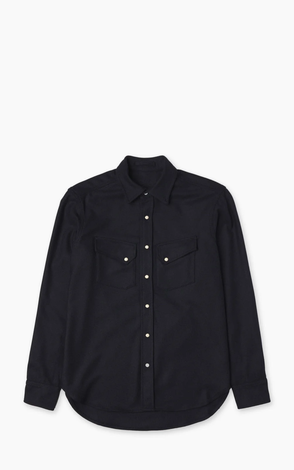 PASADENA SHIRT WESTERN WOOL FLANNEL BLUE - 1