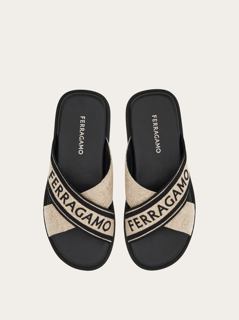 Sandal with crossover straps 2