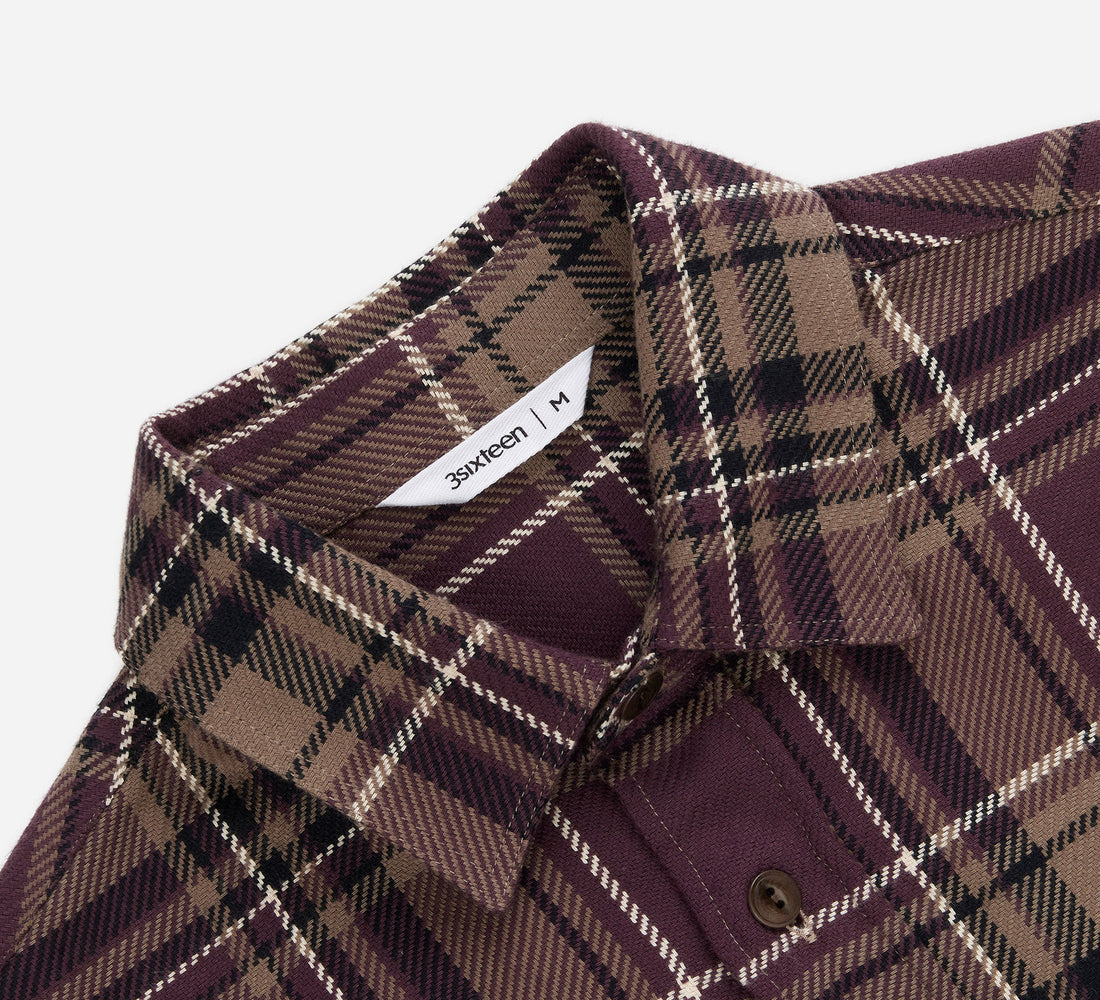 Utility Flannel - Burgundy Oak Plaid - 3
