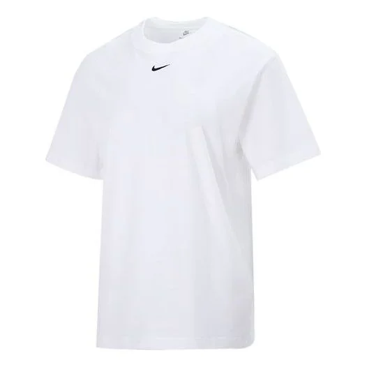 (WMNS) Nike AS W Nike Sportswear ESSNTL Tee BF LBR White DN5698-100 - 1