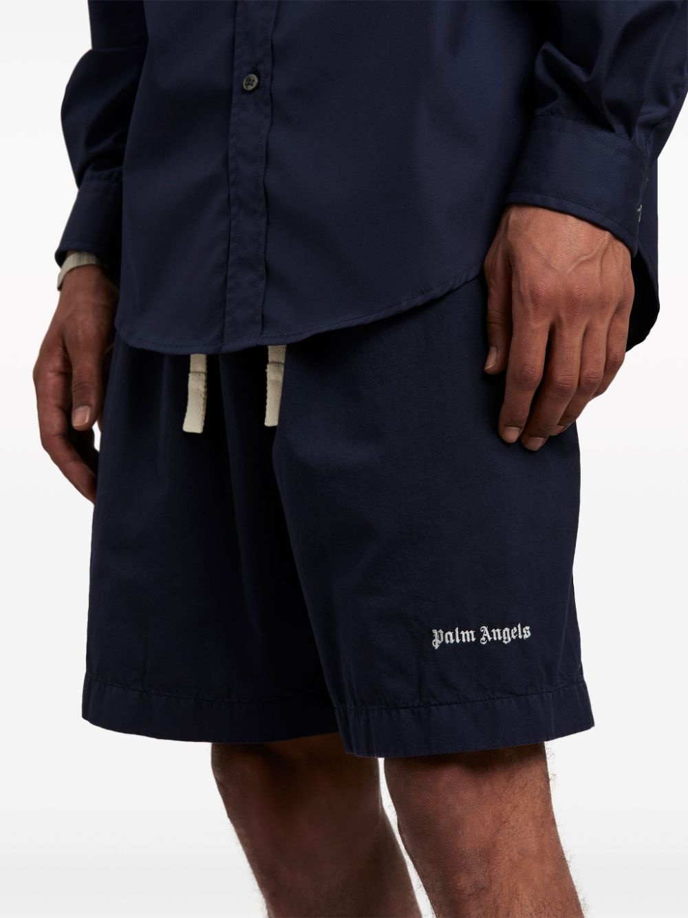 logo-print cotton shorts - 6