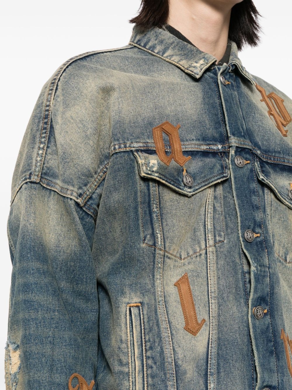 flap pockets denim jacket - 5