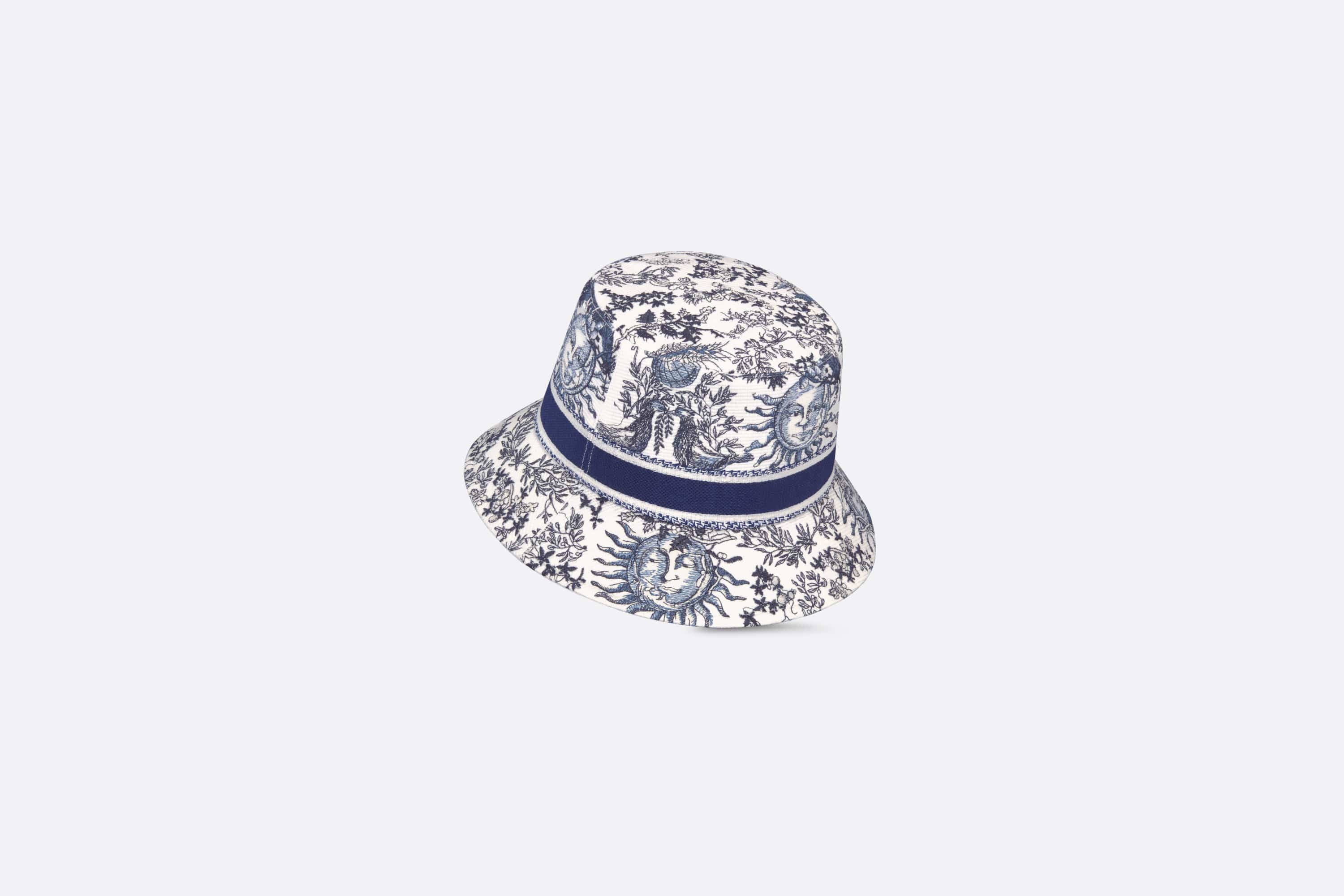 D-Bobby Toile de Jouy Soleil Small Brim Bucket Hat - 5