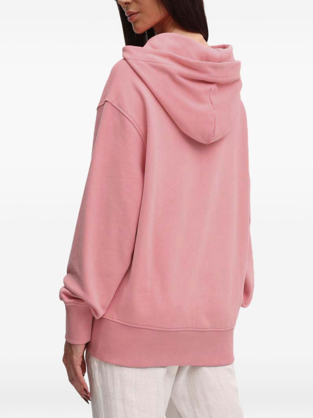embossed-logo hoodie - 3
