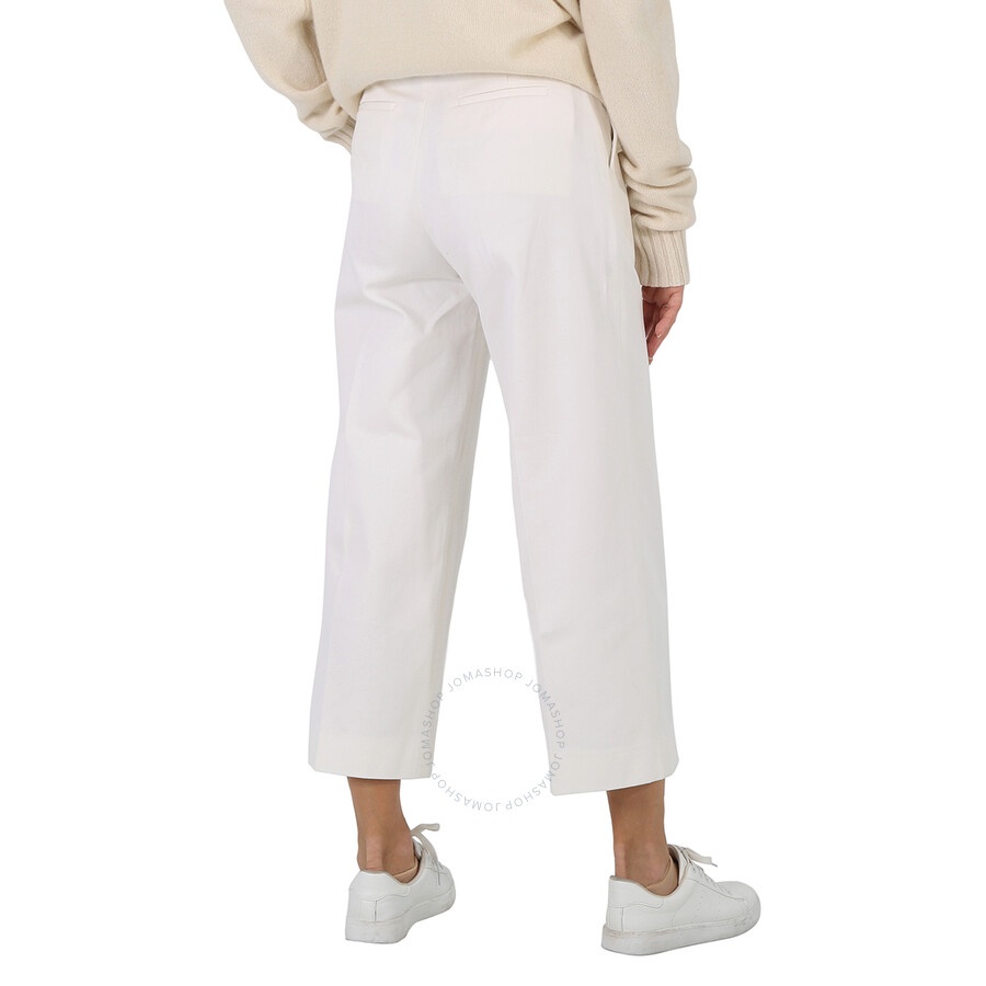 Moncler Ladies Cotton Gabardine Cropped Dress Pants - 6