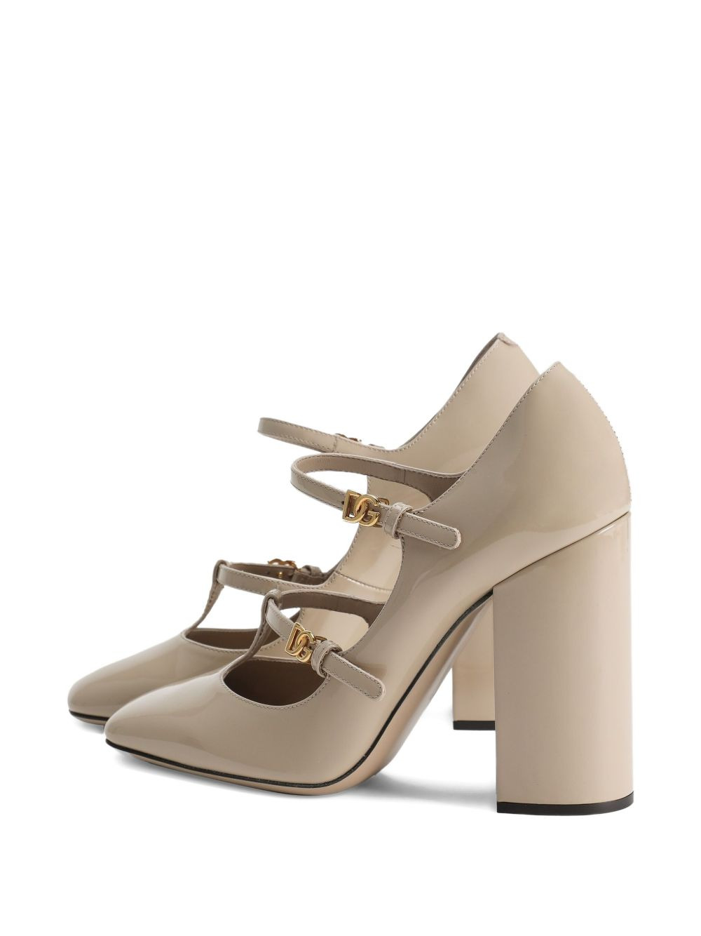 DG buckle-embellished leather pumps - 4