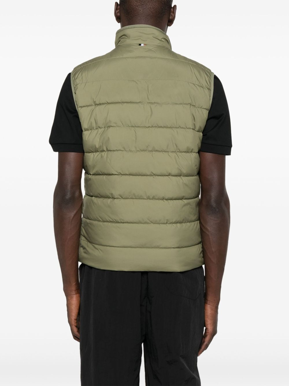 quilted panelled gilet - 4