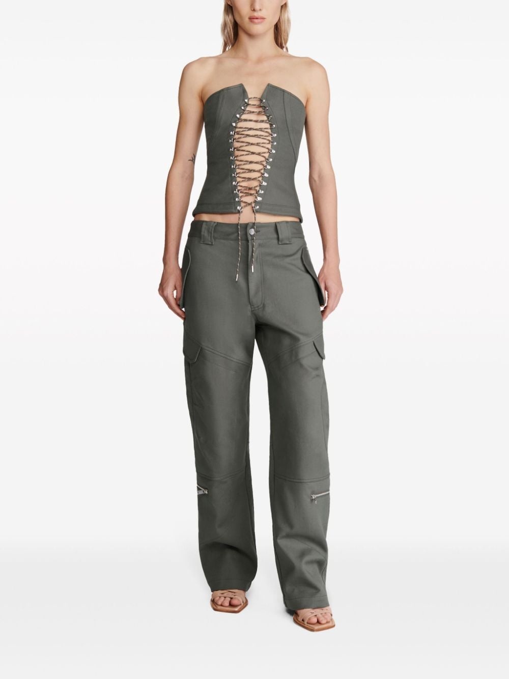 Tactical straight-leg cargo trousers - 3