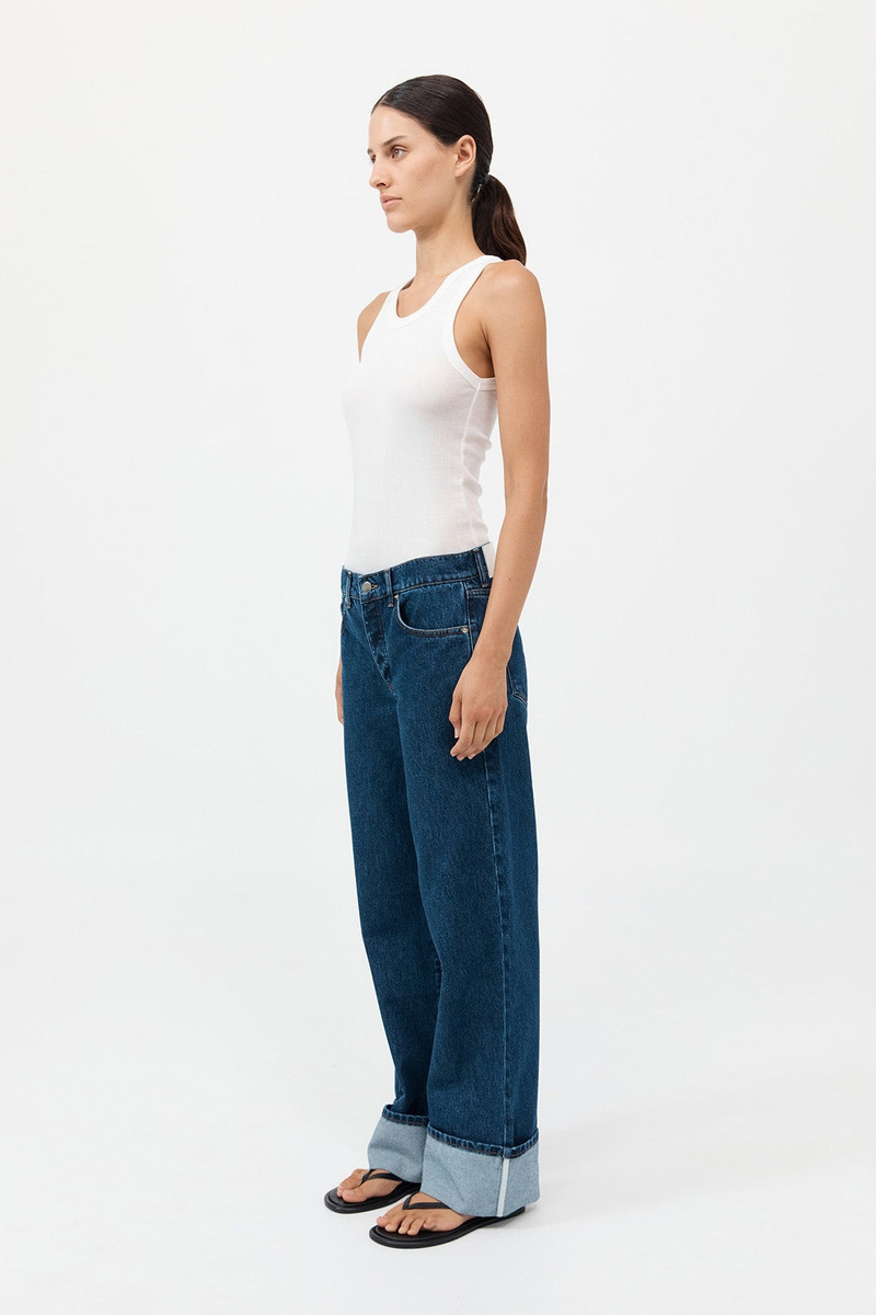 Organic Cotton Soft Rib Singlet - White 3