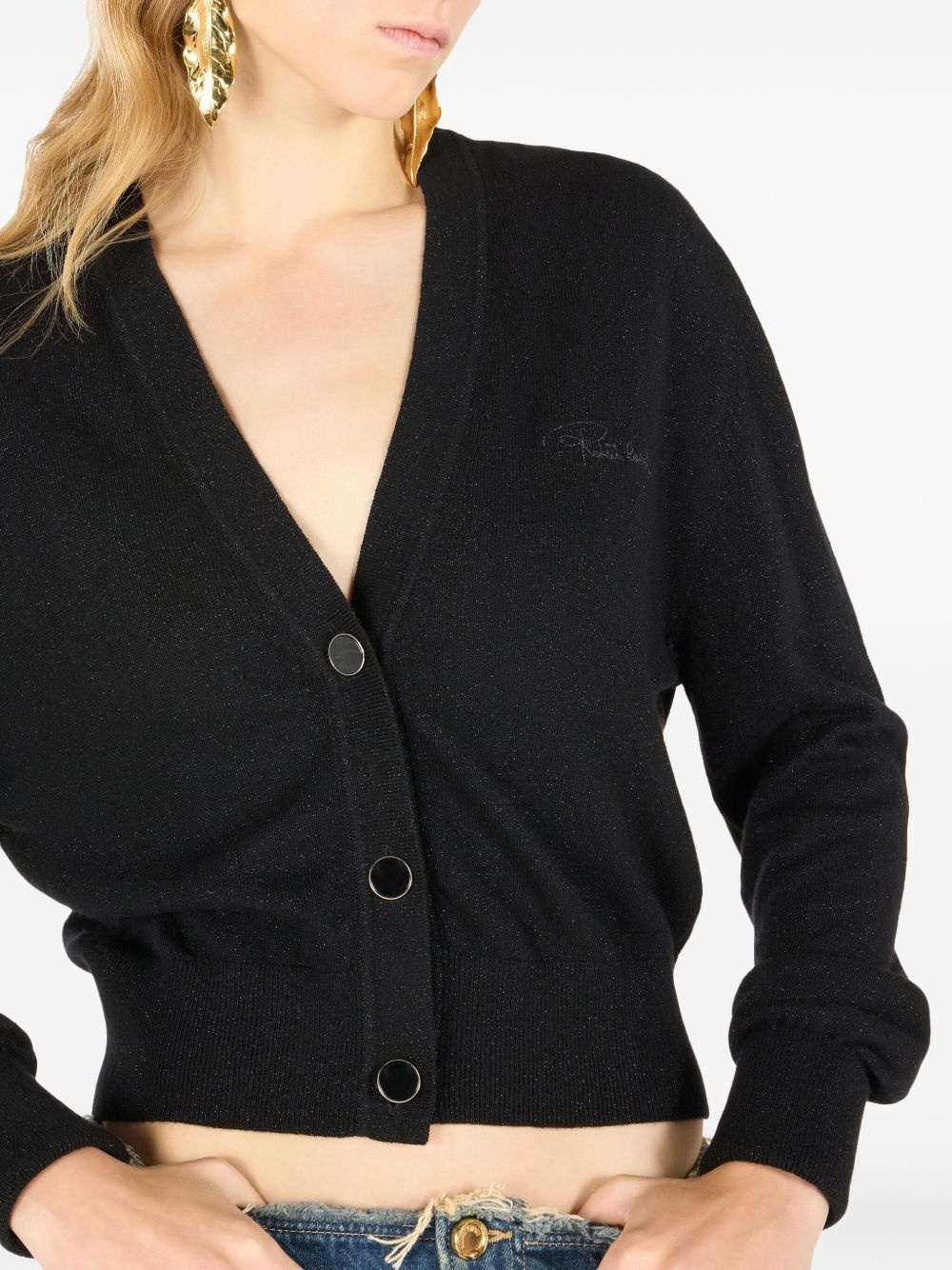 cropped button-up cardigan - 6