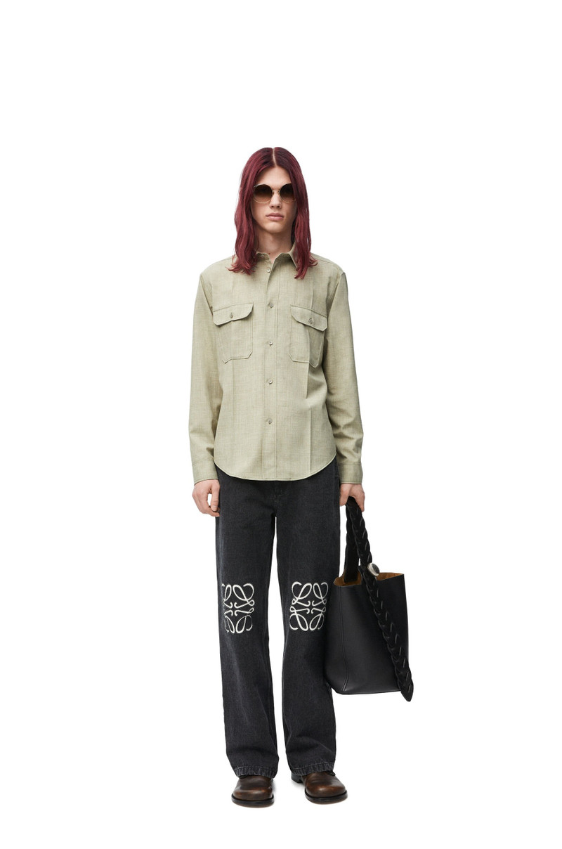 Loewe Anagram baggy jeans in denim outlook