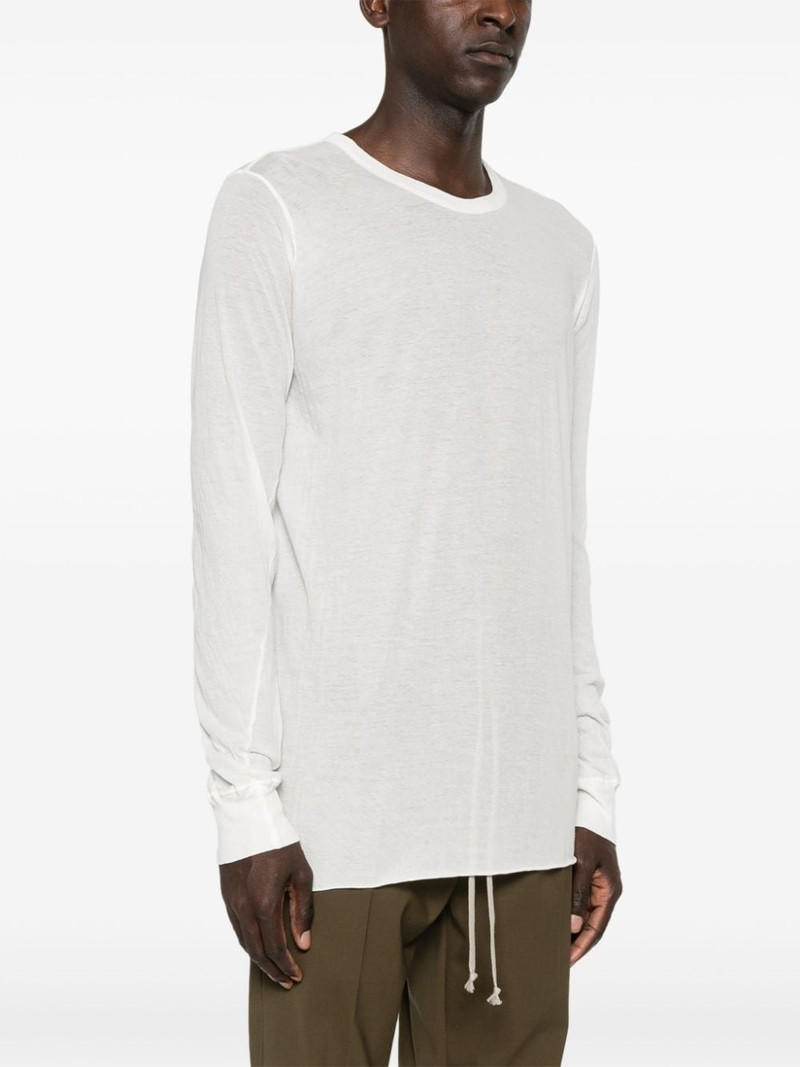 sheer cotton long-sleeved T-shirt 3