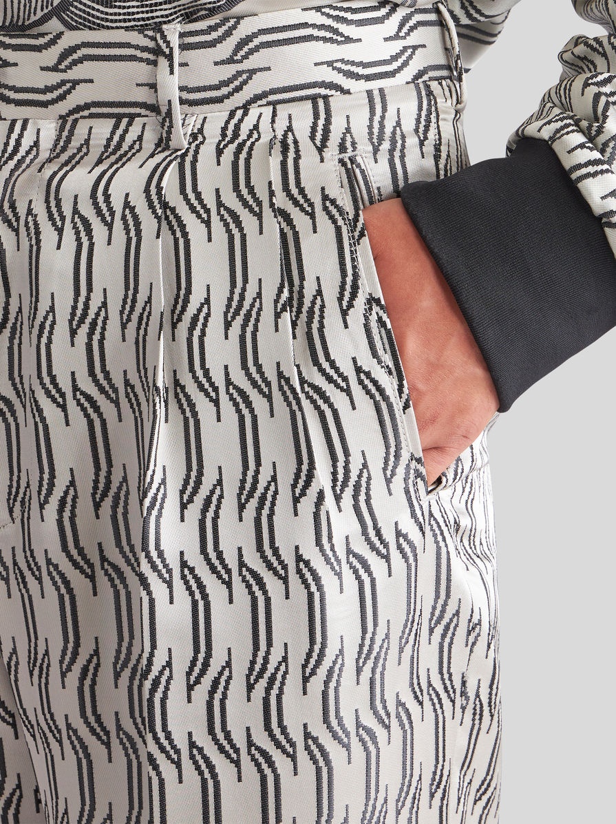 SILK JACQUARD TROUSERS - 4