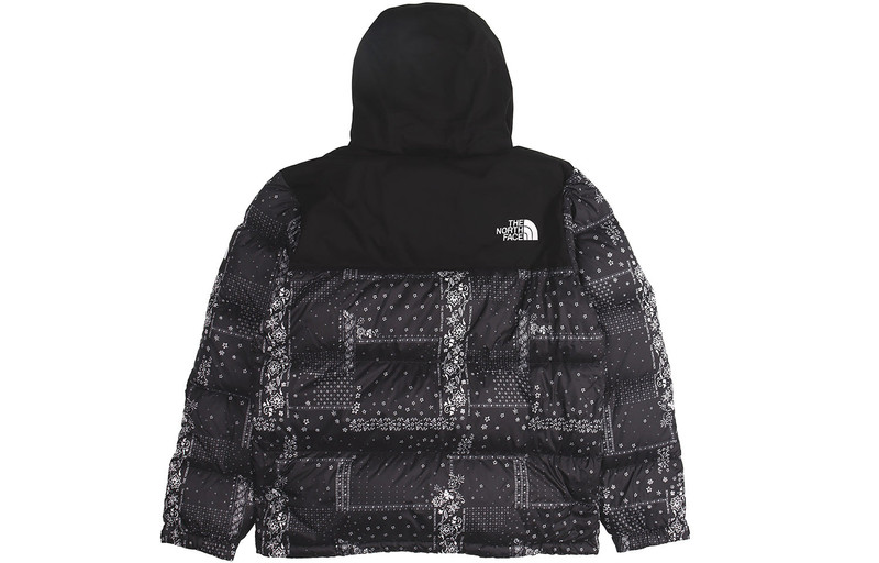The North Face THE NORTH FACE Label Bandana Nuptse 'Black' NJ1DL60J outlook