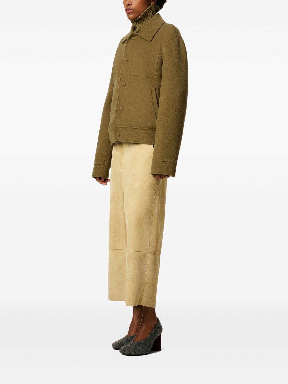 wool boxy jacket - 3
