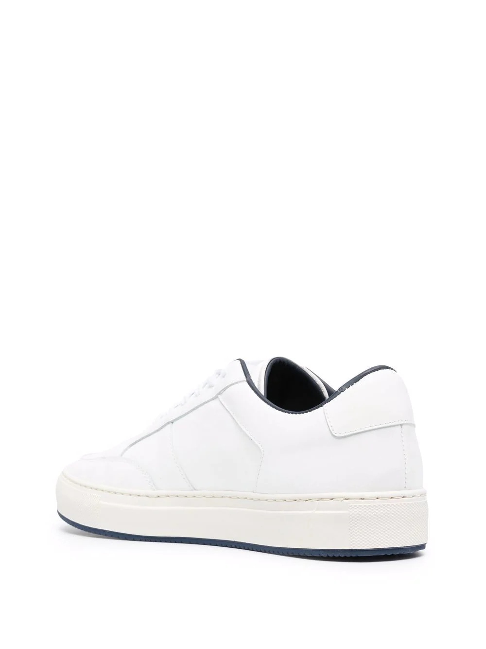 contrast-trimmed leather sneakers - 3