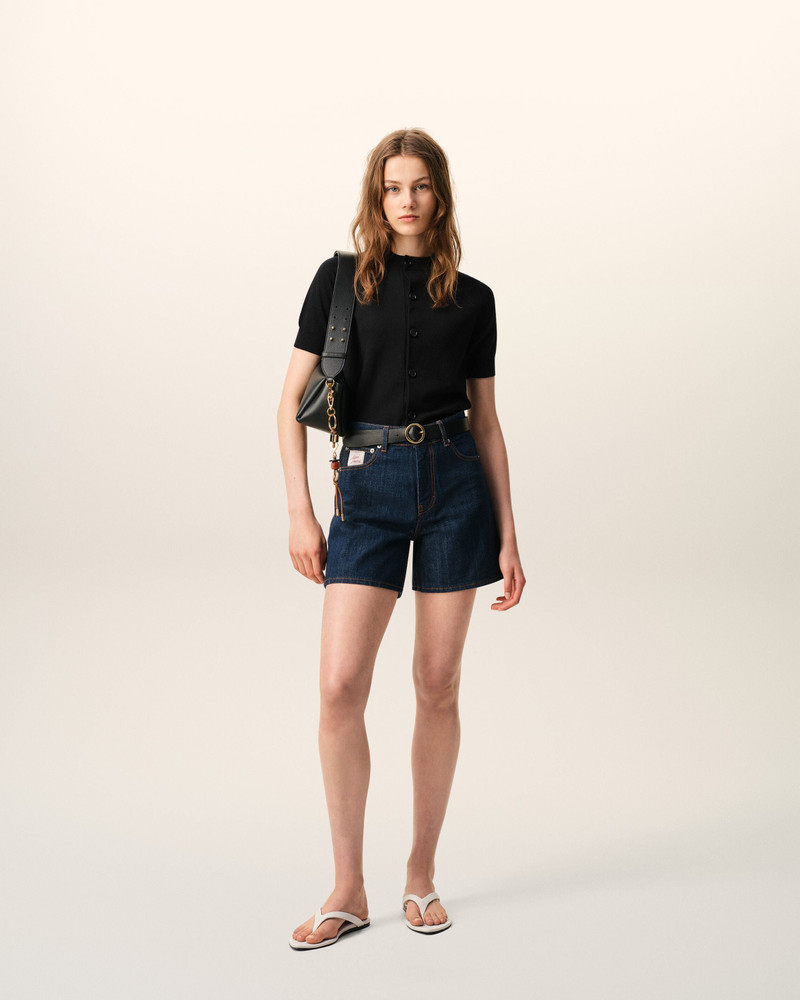 AMI Paris BLACK WOOL SHORT SLEEVES AMI DE COEUR CARDIGAN outlook