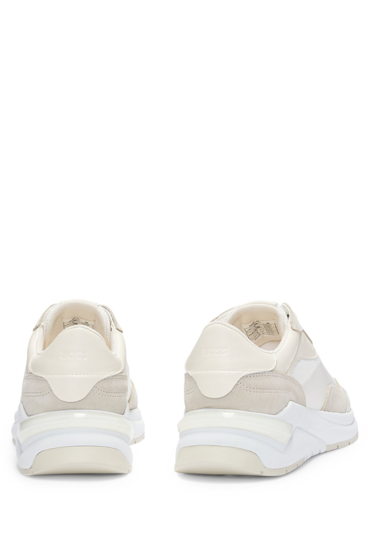 LACE-UP TRAINERS WITH SUEDE, MESH AND FAUX LEATHER - 5