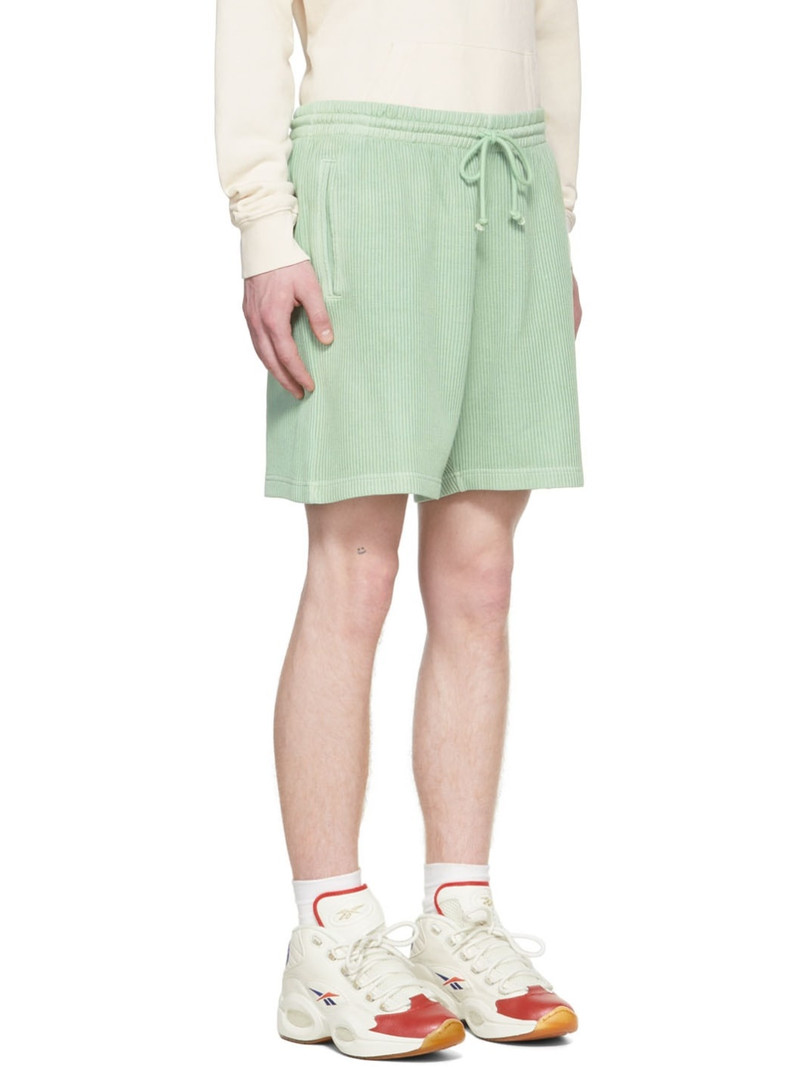 Green Cotton Shorts 2