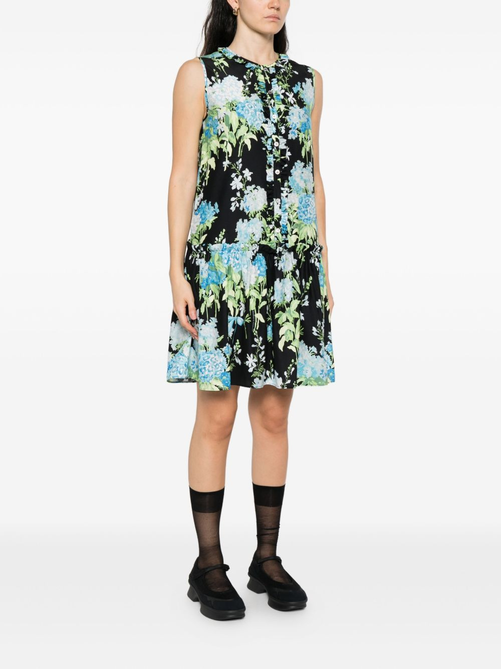 floral ruffled mini day dress - 3
