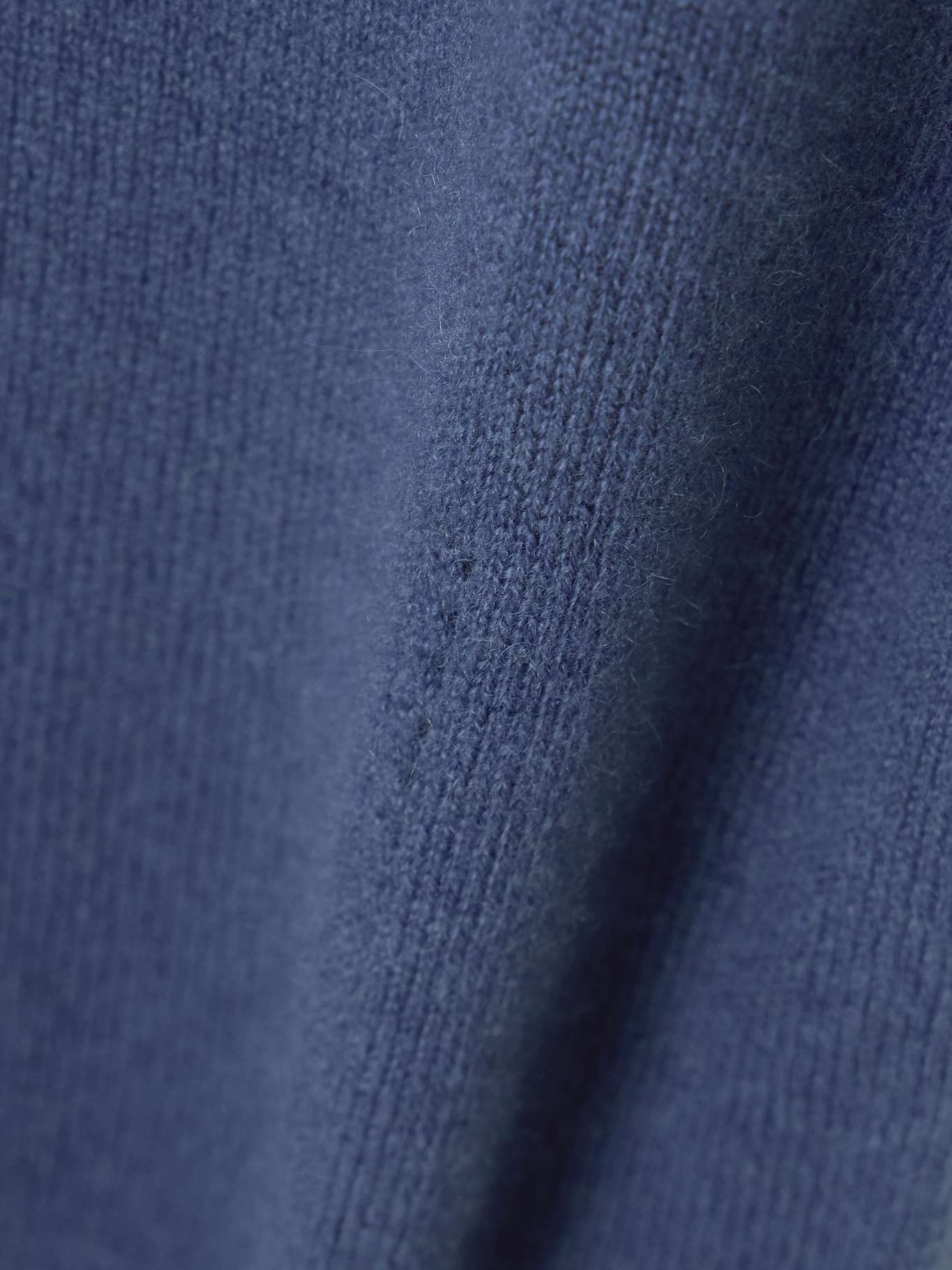 Pointelle-trimmed cashmere T-shirt Blue - 5