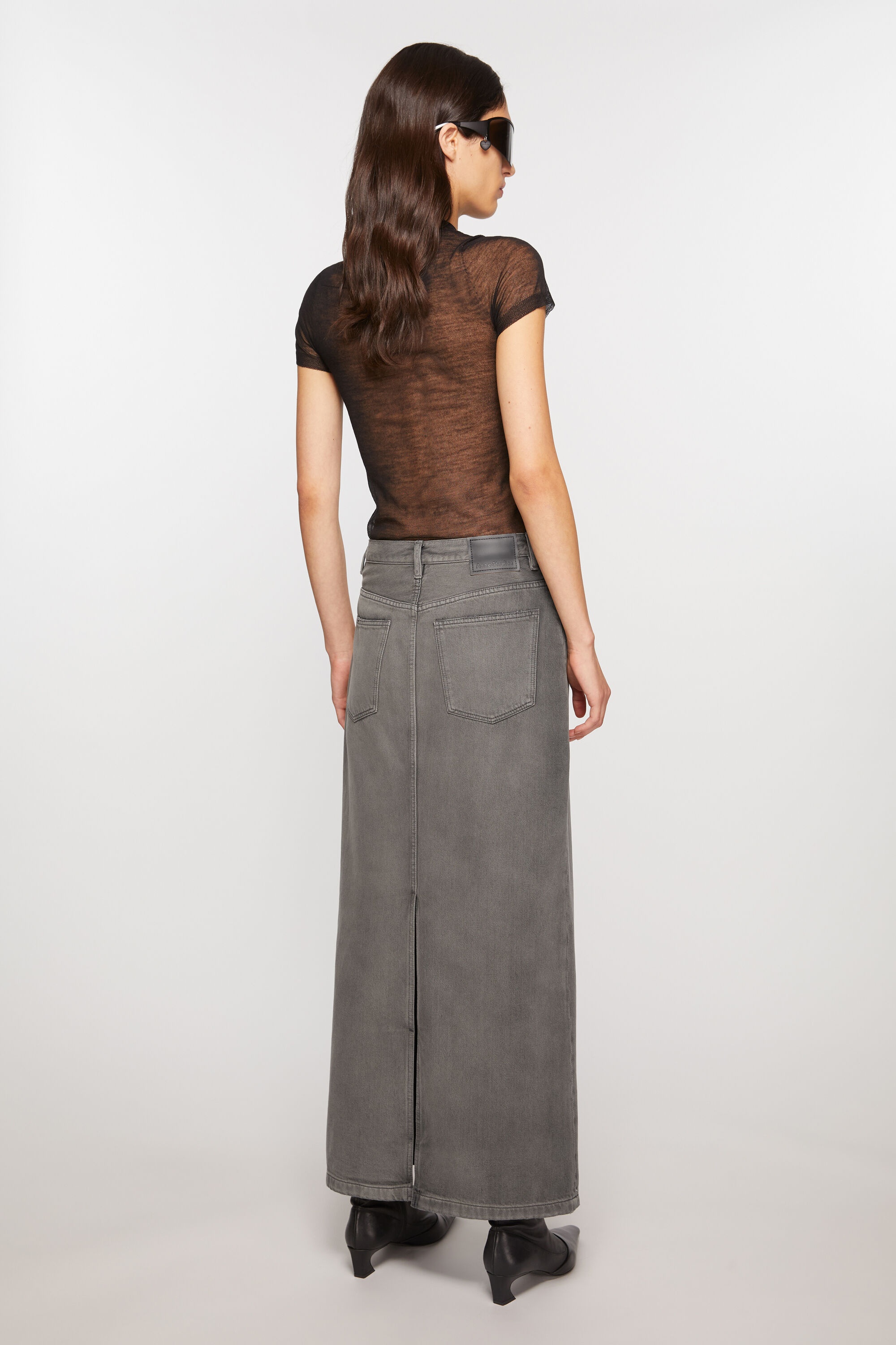 Denim skirt - Anthracite grey - 4