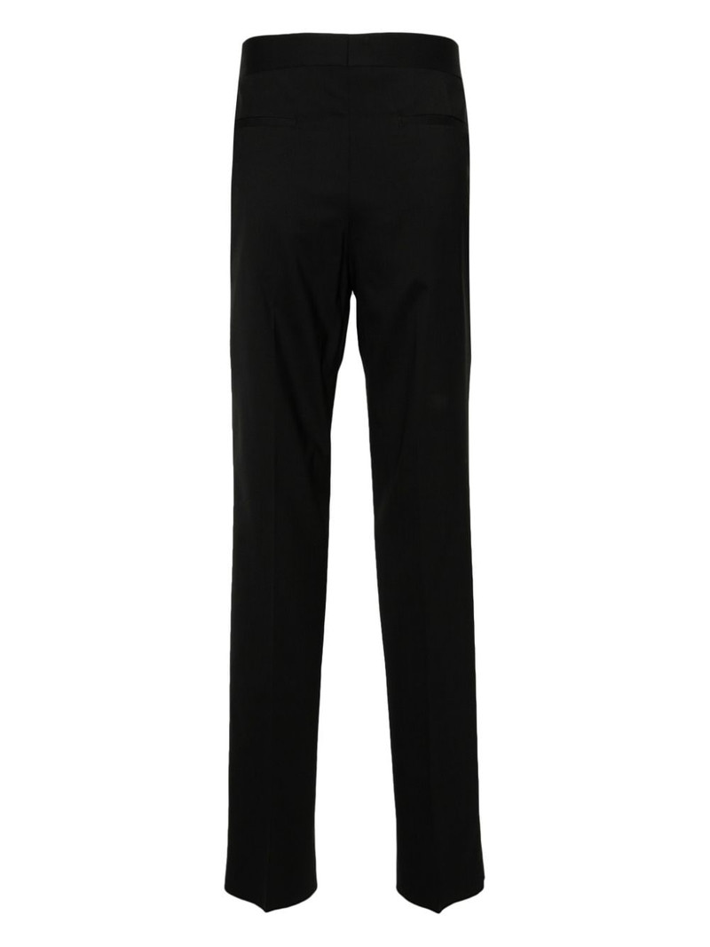 LARDINI twill tapered-leg tailored trousers outlook