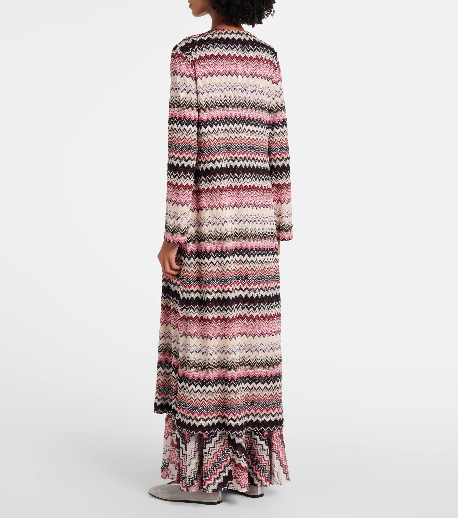 Zig Zag lamé cardigan - 3