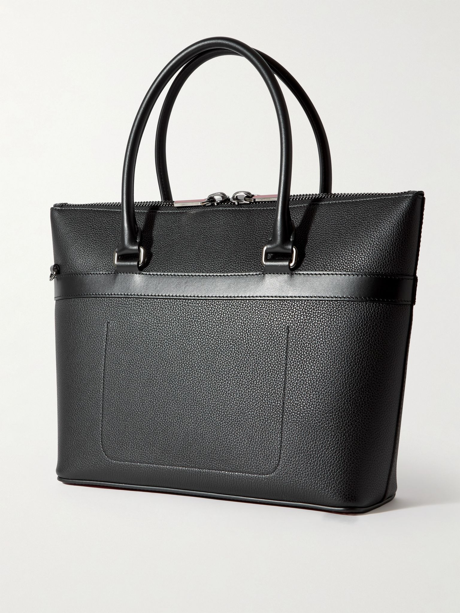 Kabiker 2.0 Rubber-Trimmed Full-Grain Leather Tote Bag Black - 3