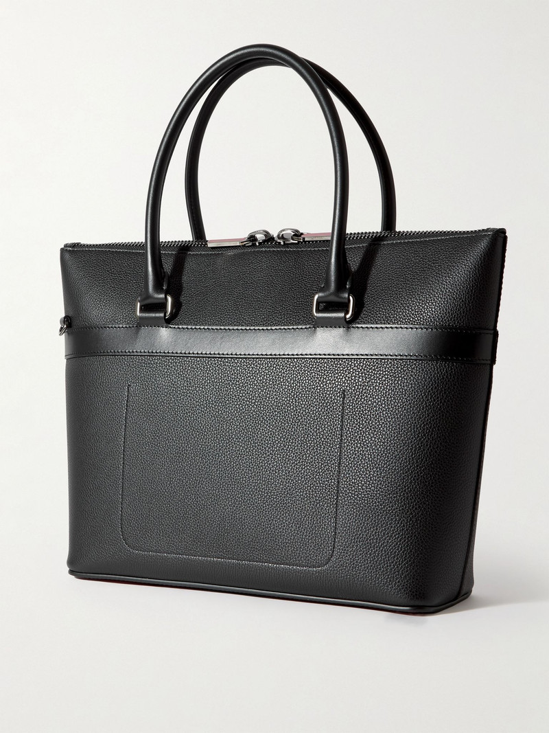 Kabiker 2.0 Rubber-Trimmed Full-Grain Leather Tote Bag Black 3