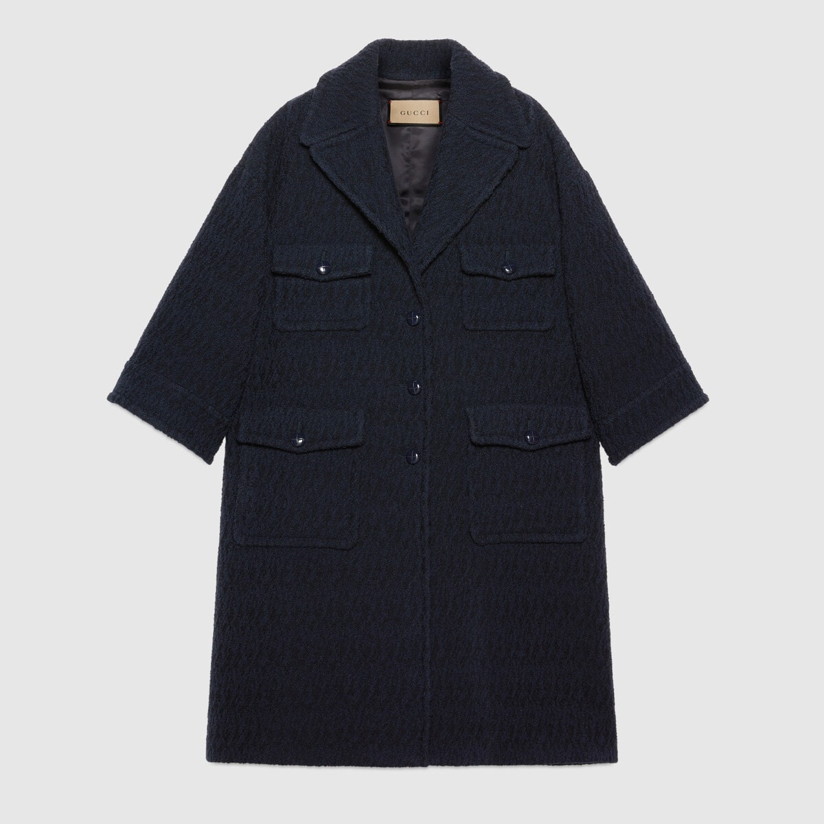 Soft tweed bouclé coat - 1