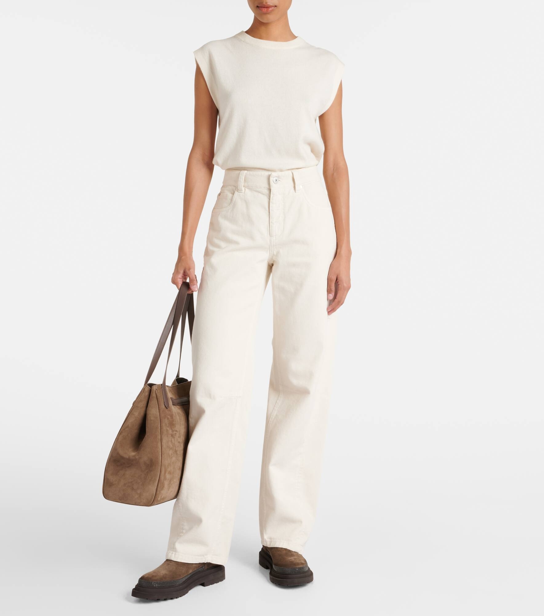 Mid-rise straight jeans - 7