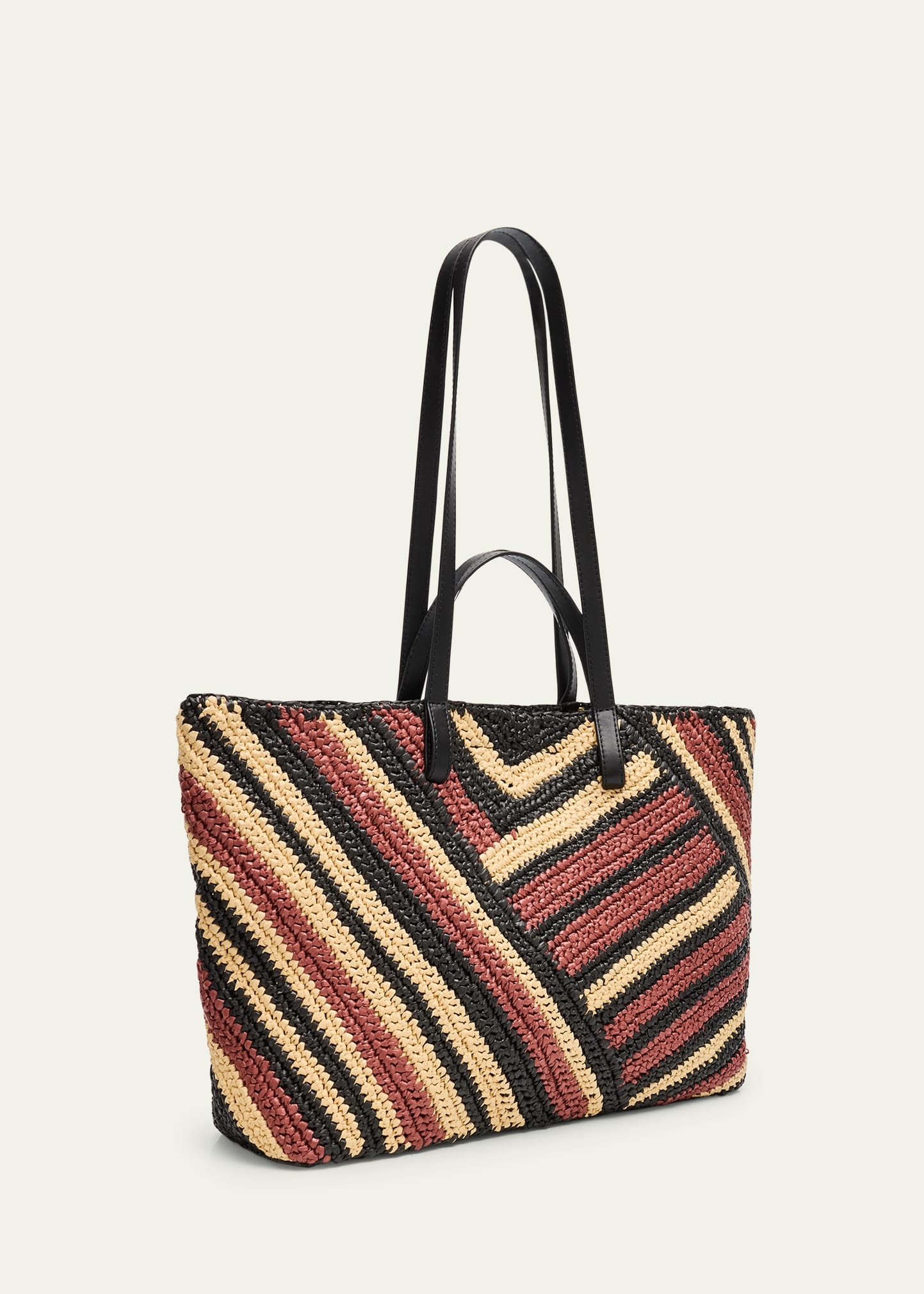 Lali Large Striped Raffia Tote Bag - 3
