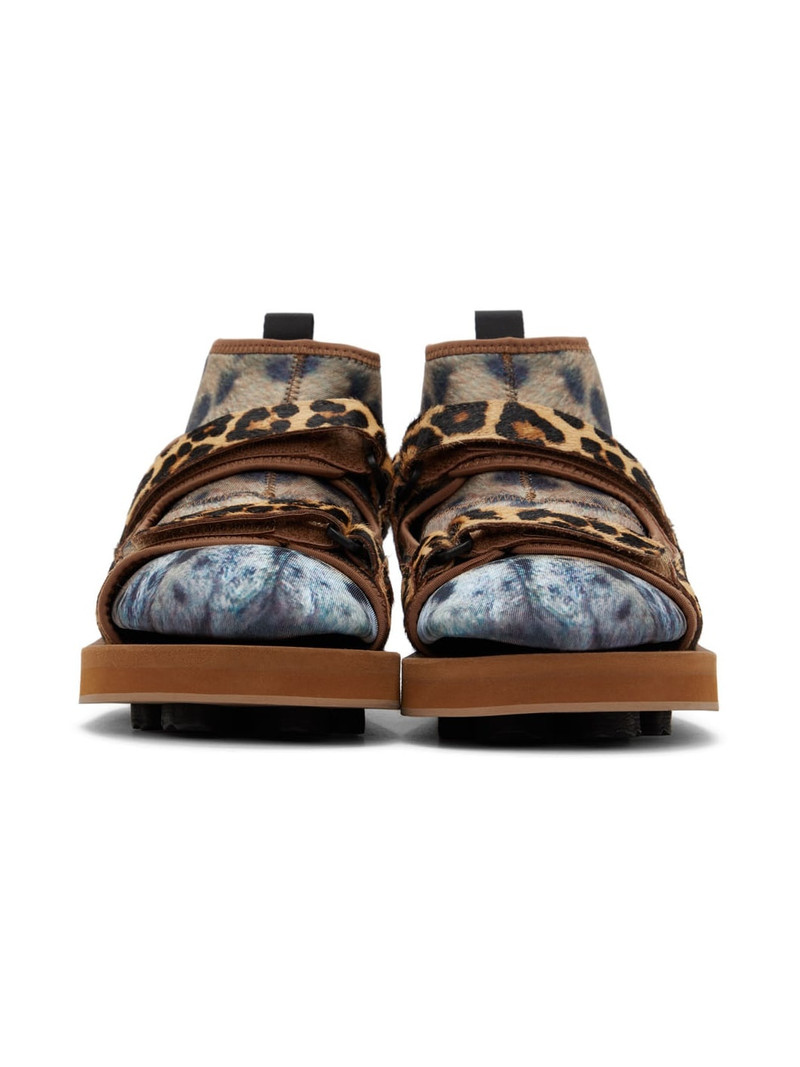 Brown Suicoke Edition Animal Foot Layered Sandals 2
