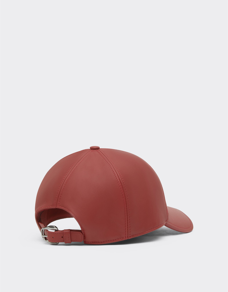 Nappa leather baseball cap with Prancing Horse 3